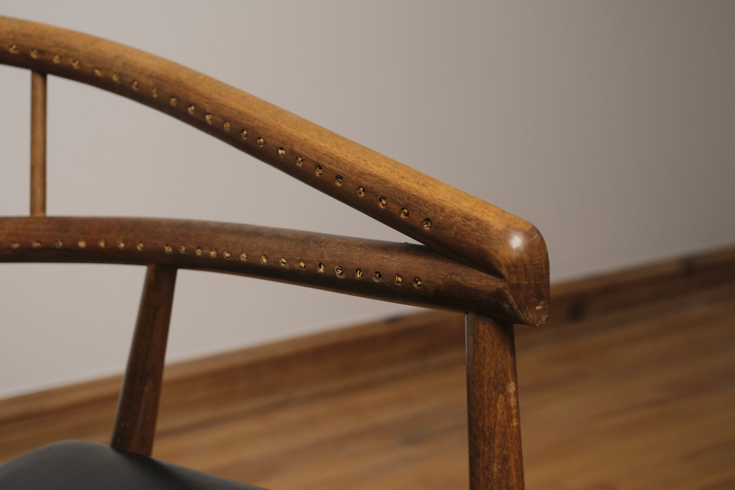 James Mont King Cole Style Arm Lounge Chairs with Bentwood Frames