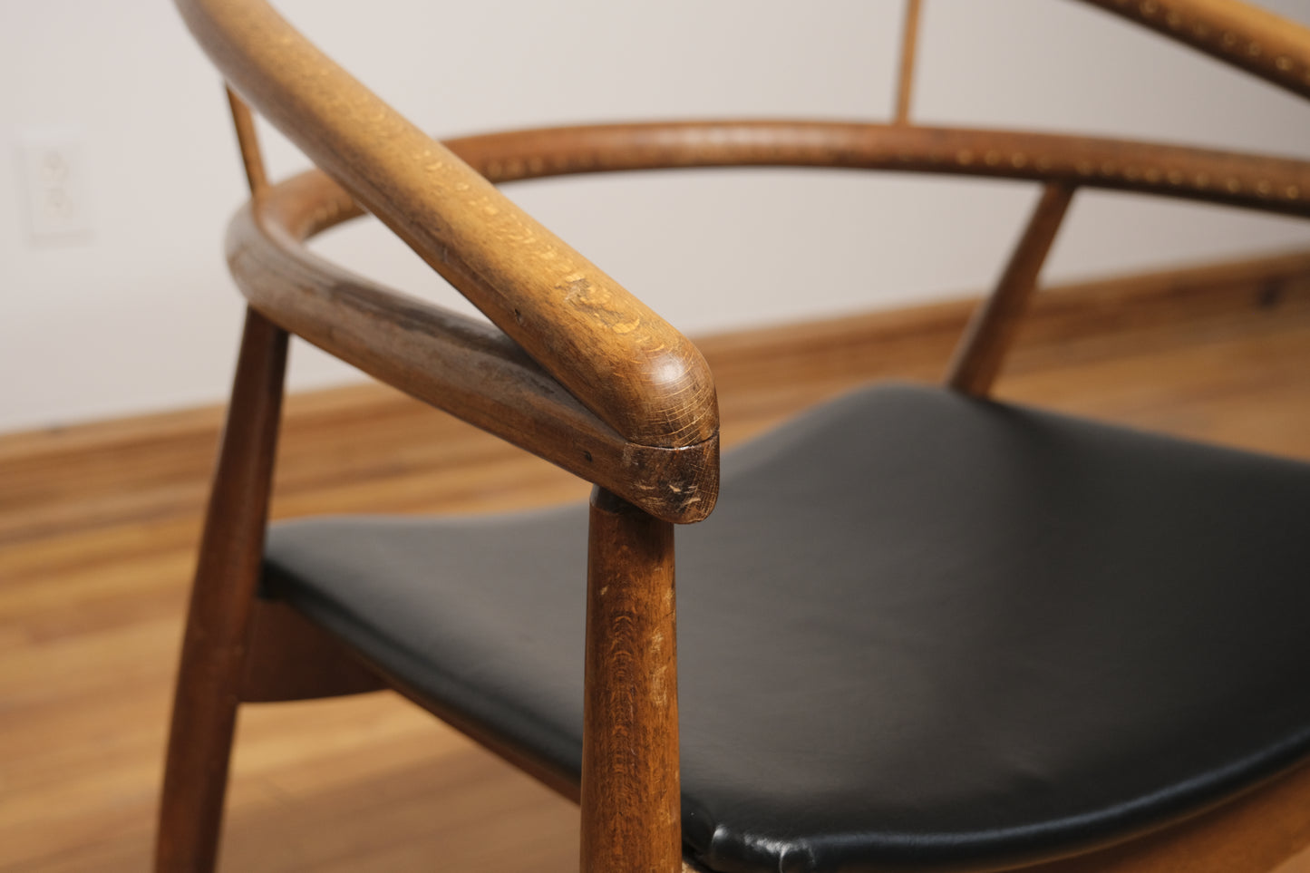 James Mont King Cole Style Arm Lounge Chairs with Bentwood Frames