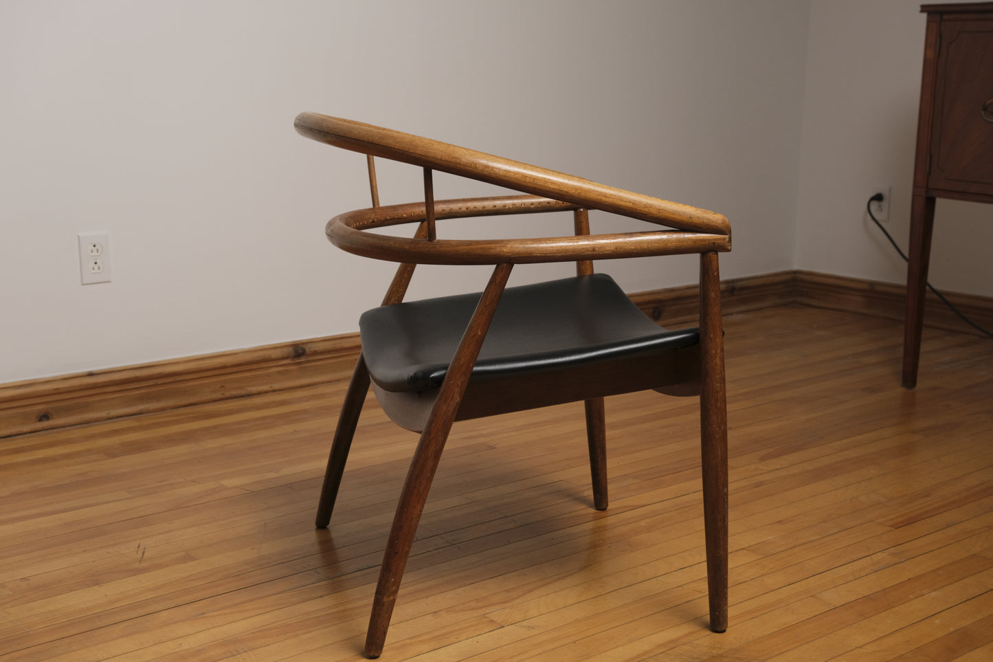 James Mont King Cole Style Arm Lounge Chairs with Bentwood Frames
