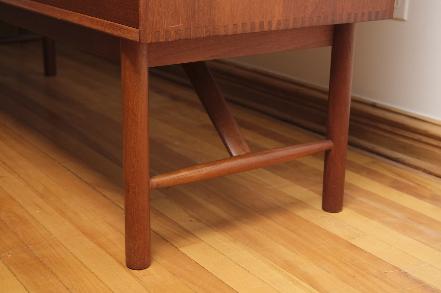 Danish Teak Cabinet with Tambour by Peter Hvidt